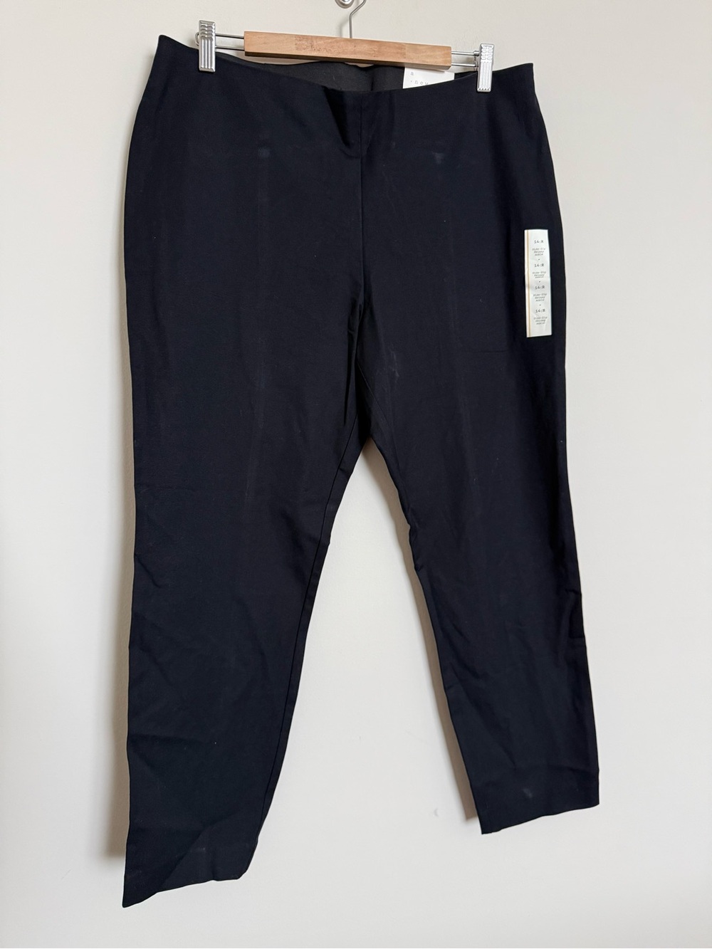 A New Day High Rise Skinny Ankle Pants Black Stretch Career Pants 14R NWT